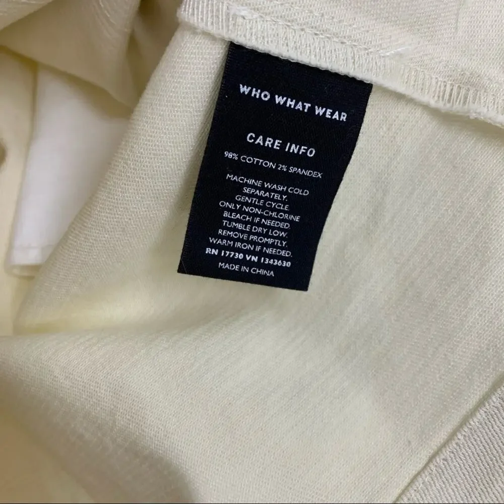 Who What Wear Cotton Sleeveless Dress Cream Women's Size XS NWT - Picture 6 of 6